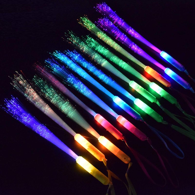 M.best 12pcs Glow Sticks Party Supplies, 3 Modes Colorful Flashing LED Light Up Glow Wands Sticks for Party Favors - Image 1